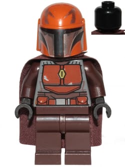 Mandalorian Tribe Warrior - Male, Dark Brown Cape, Dark Orange Helmet