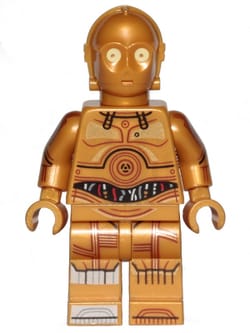 C-3PO - Printed Legs, Toes and Arms, Bright Light Yellow Eyes