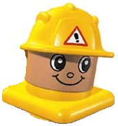 Primo Figure Head Construction Worker with Helmet