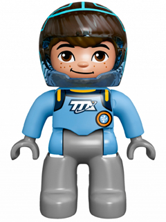 Duplo Figure Lego Ville, Miles with Helmet (6131632)