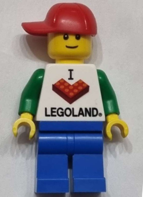 LEGOLAND Park Male, I Brick LEGOLAND Top, Red Cap with Hole