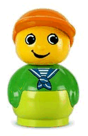 Primo Figure Boy with Lime Base, Green Top, Orange Hat (4250400)