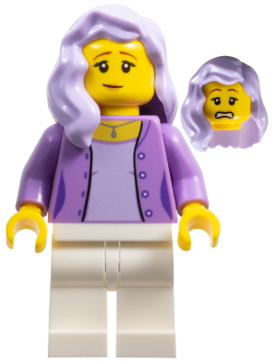 Female, Medium Lavender Jacket, White Legs, Lavender Mid-Length Hair