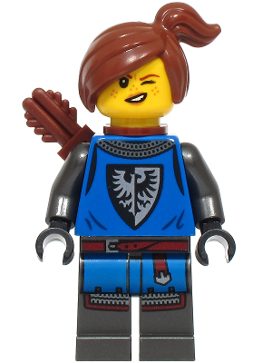 Black Falcon Archer - Female, Pearl Dark Gray Detailed Legs, Reddish Brown Hair, Quiver