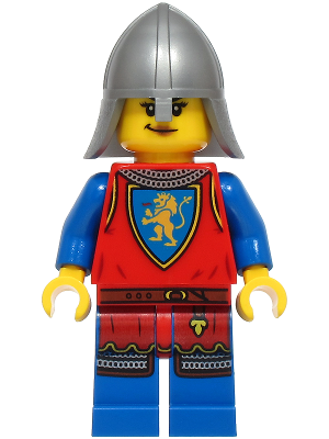 Lion Knight - Female, Flat Silver Neck Protector