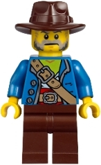 Bandit - Male, Blue Coat, Dark Brown Legs, Dark Brown Fedora