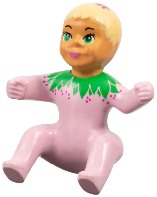 Belville Female, Baby Girl  - Pink Outfit with Leafy Collar Pattern (4184968)