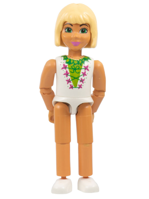 Belville Female, Child Girl (Josephine) - White Top with Flowers and Leaves Pattern, Very Light Orange Hair, White Shoes (4186300)