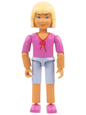 Belville Female - Light Violet Shorts, Dark Pink Shirt with String Bow, Light Yellow Hair