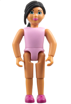 Belville Female, Child Girl (Princess) - Bright Pink Top, Black Hair, Magenta Shoes (4285932)