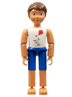Belville Male, Child Boy - Blue Shorts, White Top with Kite Pattern, Brown Hair (4114468)