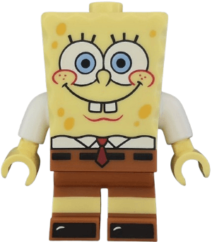 SpongeBob SquarePants - Bright Light Yellow, White Shirt, Dark Orange Short Legs