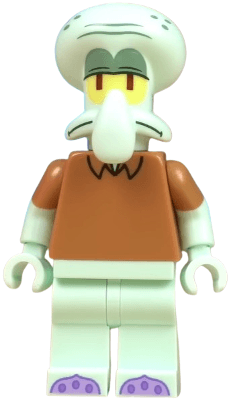 Squidward Tentacles - Light Aqua, Medium Nougat Shirt