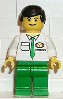 Cargo - White Shirt, Green Legs, Black Male Hair