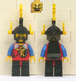 Dragon Knights - Knight 2, Black Legs with Red Hips, Black Dragon Helmet, Yellow Plumes, Black Plastic Cape
