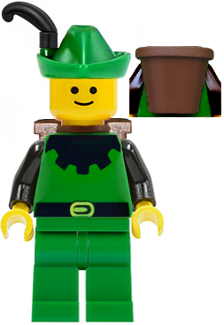 Forestman - Black, Green Hat, Black Feather, D-Basket