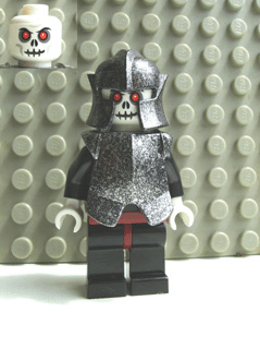 Fantasy Era - Skeleton Warrior 5, White, Speckled Breastplate and Helmet, Dark Red Hips and Black Legs