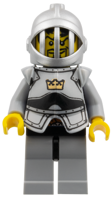 Fantasy Era - Crown Knight Scale Mail with Crown, Breastplate, Grille Helmet, Curly Eyebrows and Goatee