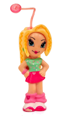 Clikits Figure Heart - Bright Light Yellow Hair, Light Green Top, Magenta Skirt (4240065)