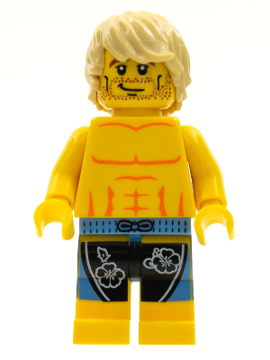 Surfer, Series 2 (Minifigure Only without Stand and Accessories)