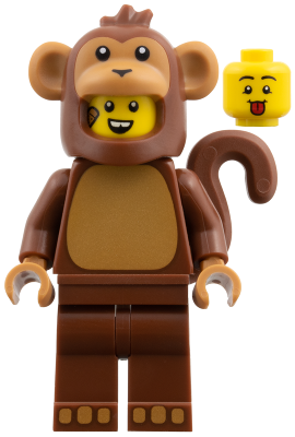 Monkey Costume Fan, Series 28 (Minifigure Only without Stand and Accessories)
