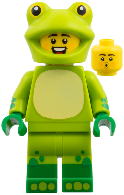 Frog Costume Fan, Series 28 (Minifigure Only without Stand and Accessories)