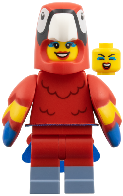 Parrot Costume Fan, Series 28 (Minifigure Only without Stand and Accessories)