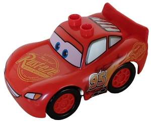 Duplo Lightning McQueen - Rust-eze Hood, Treaded Tires, Low Front Window