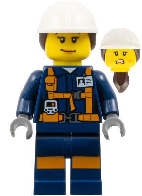 Miner - Female Explosives Engineer with Dual Sided Head