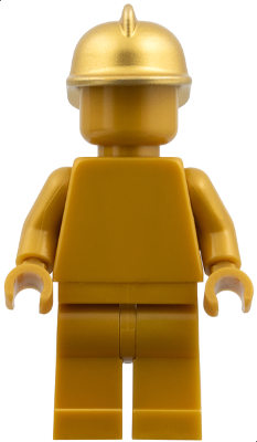 Statue - Pearl Gold with Metallic Gold Fire Helmet
