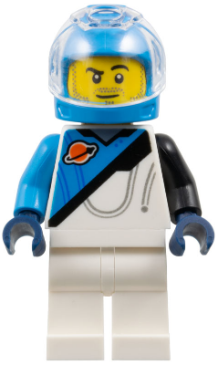 Space Explorer - Male, Dark Azure and White Spacesuit, Helmet, Trans-Clear Visor, Stubble