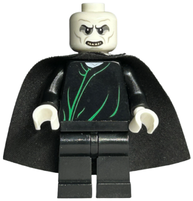 Lord Voldemort - White Head, Black Cape, Green Robe Lines