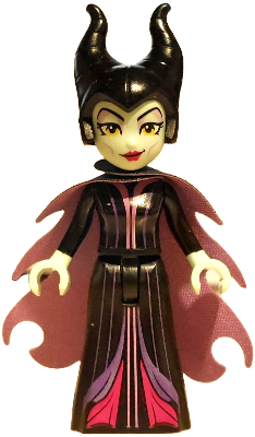 Maleficent - Mini Doll, Lavender Eye Shadow, Magenta Lips, Medium Lavender Cape