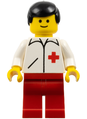 Doctor - Straight Line, Red Legs, Black Male Hair