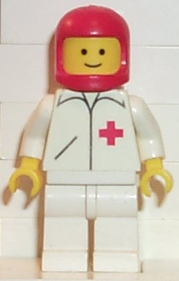 Doctor - Straight Line, White Legs, Red Classic Helmet