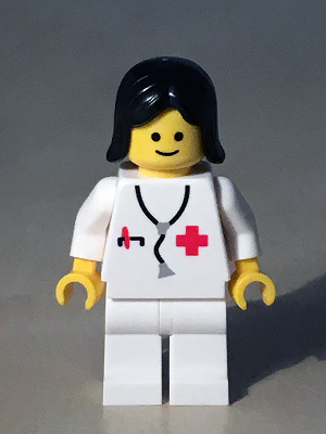 Doctor - Stethoscope, White Legs, Black Female Hair Reissue