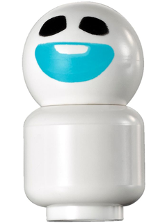 Snowgie - Medium Azure Smile, Minifigure Head Body