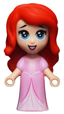 Ariel, Human (Light Nougat) - Micro Doll, Bright Pink Long Dress