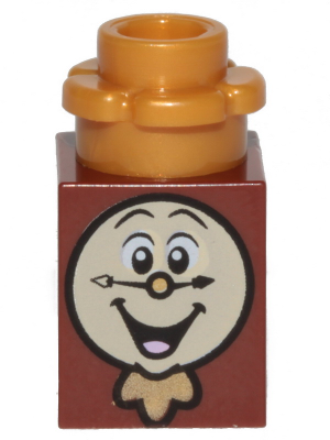 Cogsworth - 1 x 1 Brick with Plate, Round 1 x 1 with Flower Edge