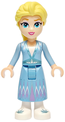 Elsa - Medium Blue Skirt, White Shoes, Small Open Mouth Smile