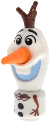 Olaf - Micro Doll, Bright Light Blue Mouth, Leaf Bow Tie