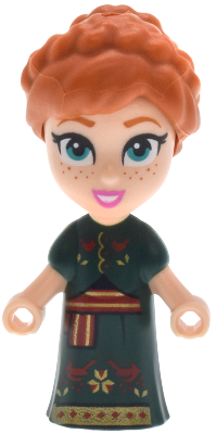 Anna - Micro Doll, Dark Green Dress