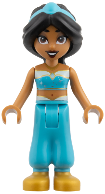 Jasmine - Top with Sparkles and Gold Trim, Open Mouth, Plain Tiara