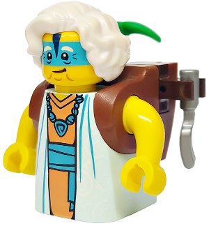 Mrs. Castillo - Reddish Brown Backpack with Plant and Fork