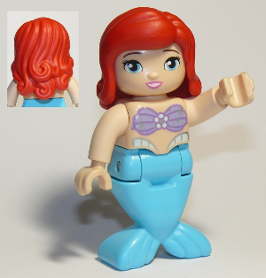 Duplo Figure, Disney Princess, Ariel, Medium Azure Tail (Mermaid)