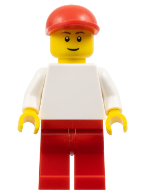 Lifeguard - Plain White Torso with White Arms, Red Legs, Red Cap
