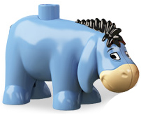 Duplo Figure Winnie the Pooh, Eeyore with Stud on Back (4610196 / 6020640)