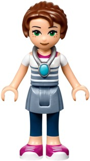 Emily Jones - Sand Blue Skirt, Ankle Length Leggings, Amulet