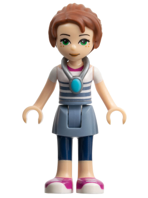 Emily Jones - Sand Blue Skirt, Calf Length Leggings, Amulet