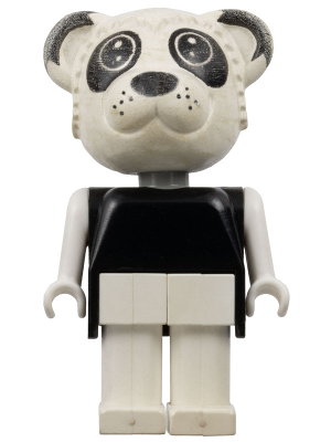 Fabuland Bear - Peter Panda, White Head, Legs and Arms, Black Top